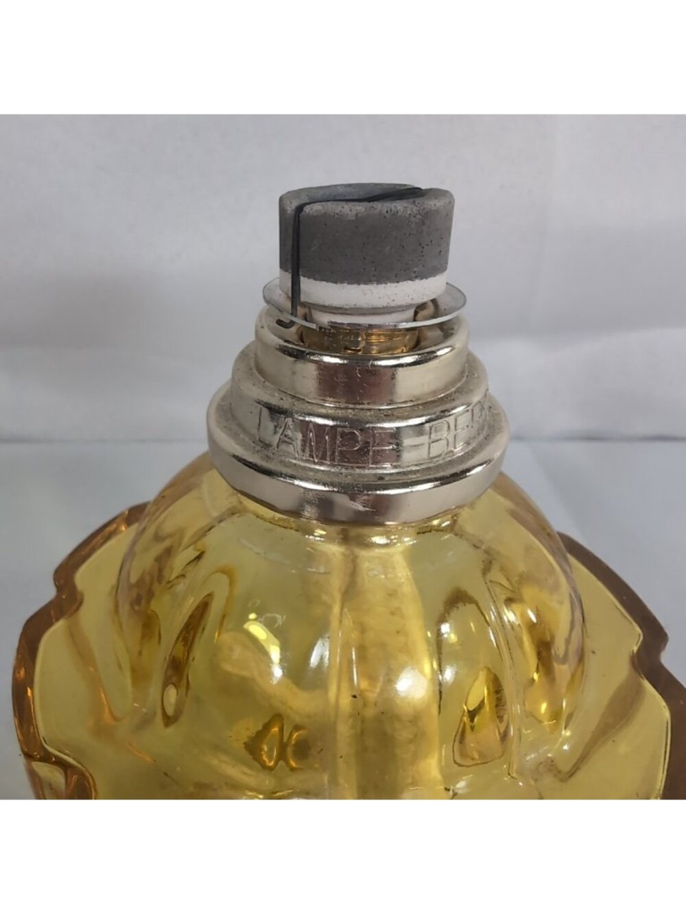 Vintage Amber Glass Lampe Berger France Catalytic Fragrance Lamp Amber Yellow - Picture 5 of 10